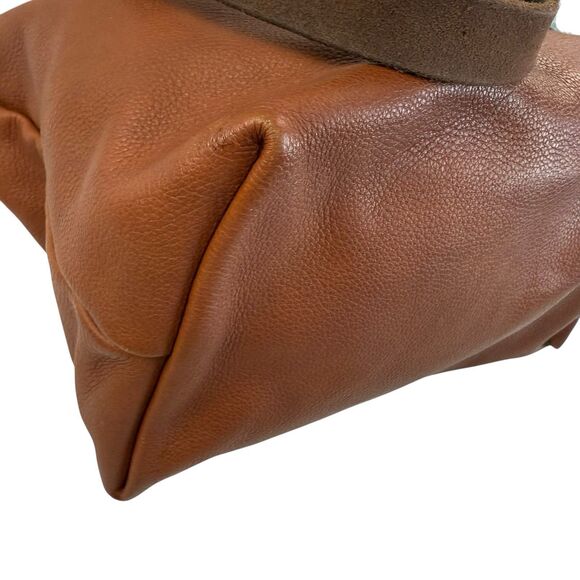 Heather Borg Italian Leather Tote Bag Pebbled Shoulder Bag - Picture 7 of 13